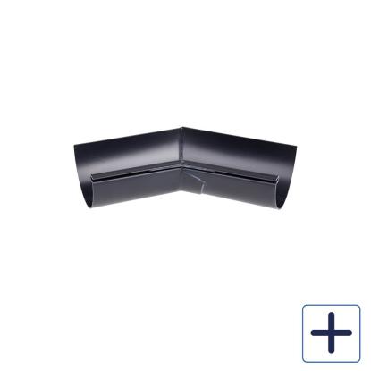 Plastmo indvendig gering, PVC, sort, 45°