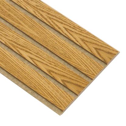 I-Wood Basic 4-lamel akustikpanel, brun olieret, brun filt og lys kerne, egefiner, 16 x 300 mm 
