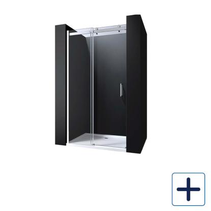 Best Design Erico skydedør, krom/klart glas