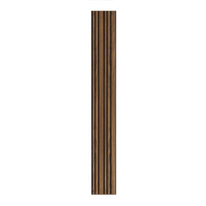 I-Wood Medio+ Mixed akustikpanel, klar olieret, sort filt og sort kerne, valnøddefiner, 17 x 300 mm