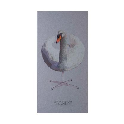 Art Acoustic svanen akustikbillede, 600 x 1200 mm, light grey 
