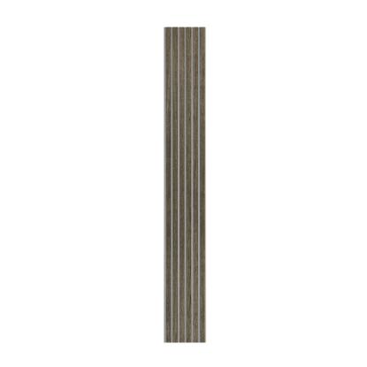 I-Wood Basic Original akustikpanel, sort olieret, grå filt og lys kerne, egefiner, 16 x 300 mm 