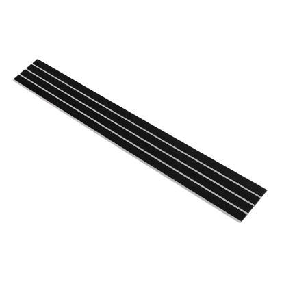 I-Wood Medio+ 4-lamel akustikpanel, sortmalet, grå filt og sort kerne, egefiner, 17 x 300 mm