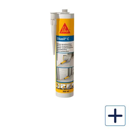 Sikasil-C fugemasse i patron til vådrum og sanitet - 300 ml