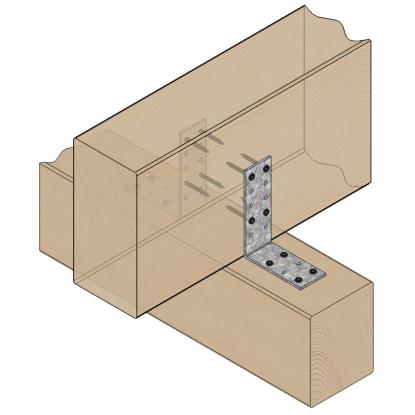 SIMA vinkelbeslag V15, pregalvaniseret, 120 x 90 x 3,0 x 40 mm