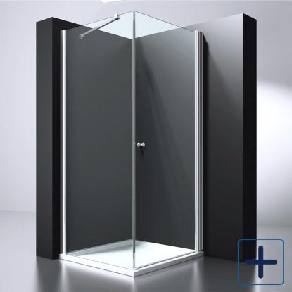 Best Design Erico brusehjørne med 1 dør, krom/klart glas