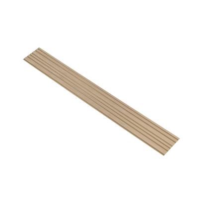 I-Wood Basic Mixed akustikpanel, ubehandlet natur, brun filt og lys kerne, egefiner, 16 x 300 mm 