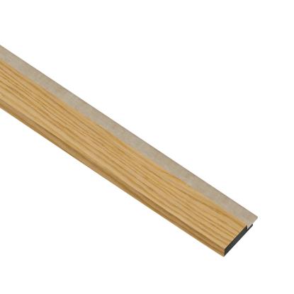 I-Wood afslutningsliste til akustikpanel, klar olieret, beige filt og sort kerne, egefiner, 17 x 42 mm