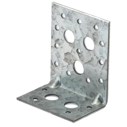 SIMA vinkelbeslag V13 med rib, pregalvaniseret, 91 x 52 x 3,0 x 76 mm