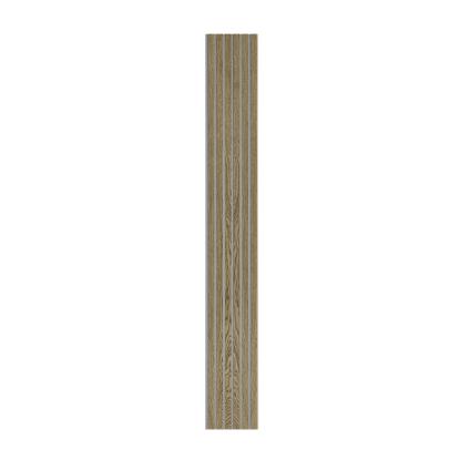 I-Wood Medio+ Original akustikpanel, mørkebrun olieret, grå filt og lys kerne, egefiner, 16 x 300 mm