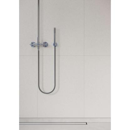 Fibo Cement vådrumspanel med 60 x 80 cm fliselook, 10 x 600 x 2400 mm, terrazzo light silk