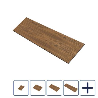 I-Wood UniPanel vægbeklædning, klar olieret, sort kerne, valnøddefiner, 17 x 580 mm