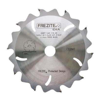 Frezite PCD savklinge til fibercement, Z10, Ø160 x 1,8 x 20 mm