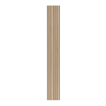 I-Wood Basic Mixed akustikpanel, ubehandlet natur, beige filt og sort kerne, egefiner, 17 x 300 mm 