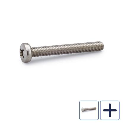 FAST maskinskrue med rundt hoved, rustfri A4, 3,0 mm - 200 stk.
