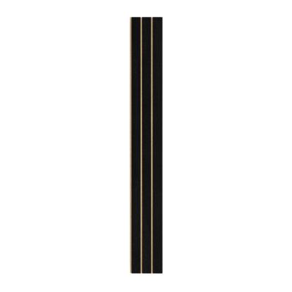 I-Wood Basic 3-lamel akustikpanel, sortmalet, brun filt og sort kerne, egefiner, 17 x 300 mm 