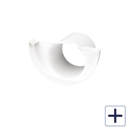 Plastmo endebund med tud, PVC, hvid