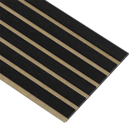 I-Wood Basic Original akustikpanel, sortmalet, brun filt og sort kerne, egefiner, 17 x 300 mm 