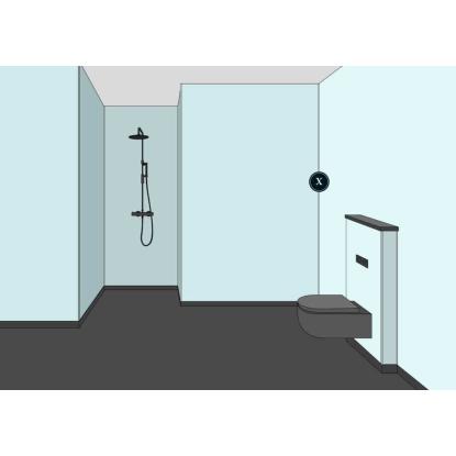Fibo indvendig hjørneprofil, buet, alu, 90°, 2400 mm