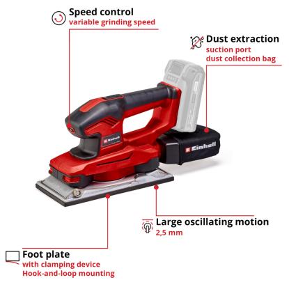 Einhell TE-OS 18/230 Li-Solo akku rystepudser, uden batteri og lader