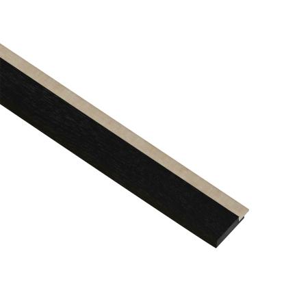 I-Wood afslutningsliste til akustikpanel, sortmalet, beige filt og sort kerne, egefiner, 17 x 42 mm