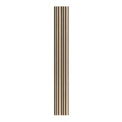I-Wood Basic Mixed akustikpanel, hvid olieret, sort filt og sort kerne, egefiner, 17 x 300 mm 