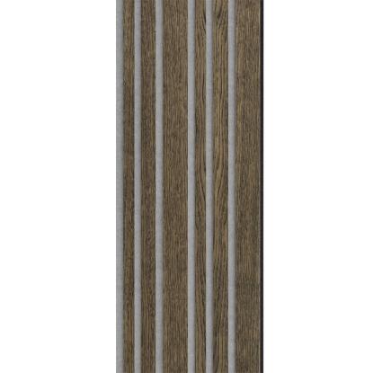 I-Wood Medio+ Mixed akustikpanel, sort olieret, grå filt og sort kerne, egefiner, 17 x 300 mm