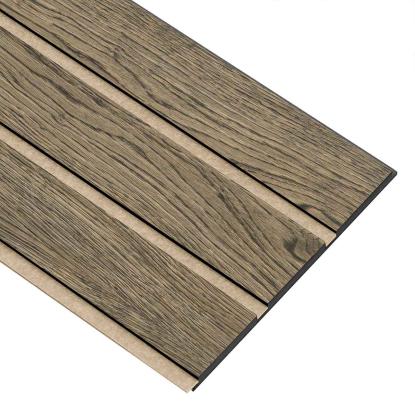 I-Wood Medio+ 3-lamel akustikpanel, sort olieret, beige filt og sort kerne, egefiner, 17 x 300 mm