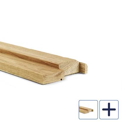Swedoor bundstykke til BD30/35 + BD60 døre, lakeret bøg, 128 mm