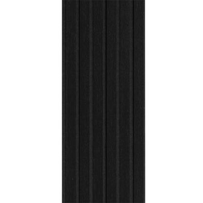 I-Wood Medio+ Original akustikpanel, sortmalet, sort filt og sort kerne, egefiner, 17 x 300 mm