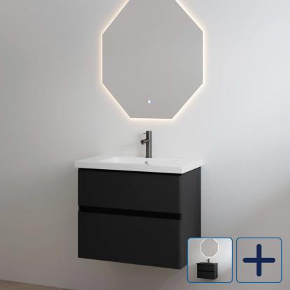 Best Design Quick One-Box møbelsæt med vask, sort, 65 cm