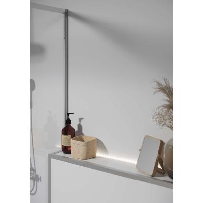 Fibo Basic vådrumspanel uden fugefræsning, 10 x 600 x 2400 mm, polar grey silk