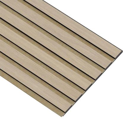 I-Wood Basic Original akustikpanel, hvid olieret, brun filt og sort kerne, egefiner, 17 x 300 mm 