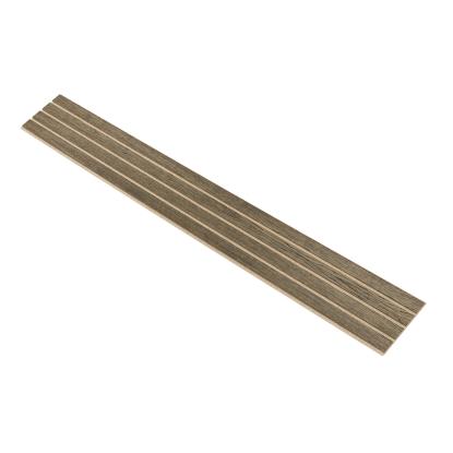 I-Wood Medio+ 4-lamel akustikpanel, sort olieret, beige filt og lys kerne, egefiner, 16 x 300 mm