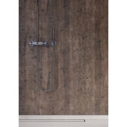 Fibo Wood vådrumspanel, 10 x 600 x 2400 mm, rough wood saw cut