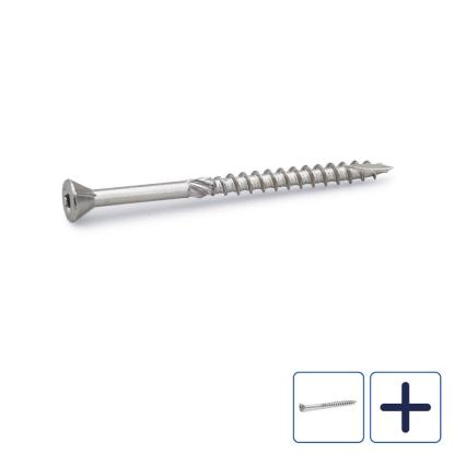 FAST terrasseskrue, heavy duty, rustfri A4, 5,5 mm - 100 stk.