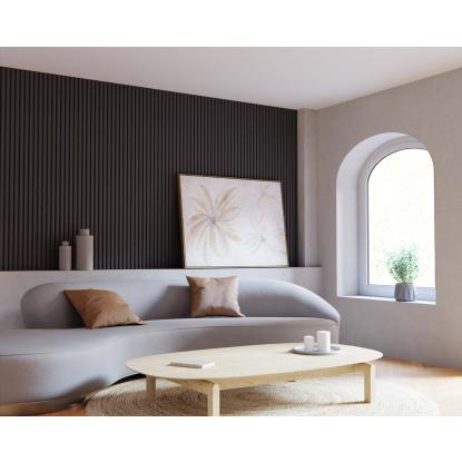 FOG & VENØ Foiled akustikpanel, sort, sort filt, 600 x 2400 x 20 mm