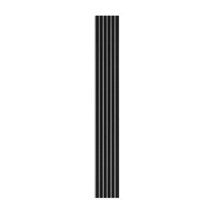 I-Wood Basic Original akustikpanel, sortmalet, grå filt og sort kerne, egefiner, 17 x 300 mm 