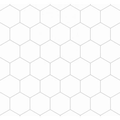 Fibo Kitchen Board vægplade med hexagon fliselook, 10 x 600 x 580 mm, white silk - 2 stk.