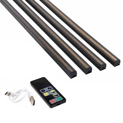 FibroTech led lys-skinne til akustikpaneler med fjernbetjening, 12,5 x 3000 mm - 4 stk.