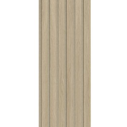 I-Wood Medio+ Original akustikpanel, ubehandlet natur, beige filt og lys kerne, egefiner, 16 x 300 mm