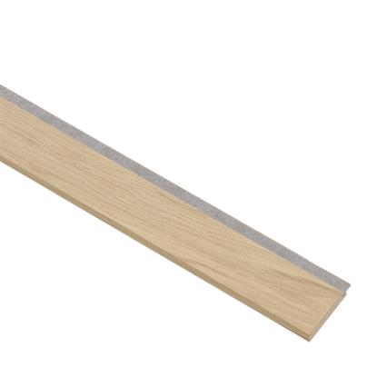 I-Wood afslutningsliste til 4-lamel akustikpanel, hvid olieret, grå filt og lys kerne, egefiner, 16 x 67 mm