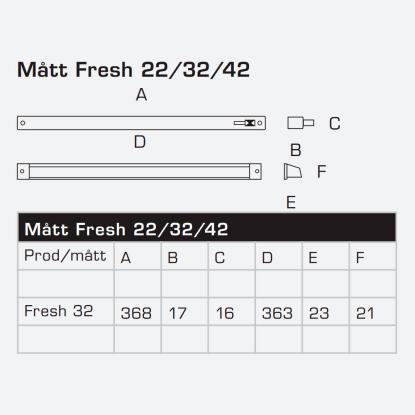 Fresh spalteventil, grå - F32