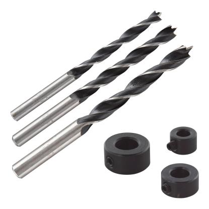 Wolfcraft dyvelborsæt med dybdestop og centerspids, Ø6/8/10 mm - 3 dele