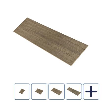 I-Wood UniPanel vægbeklædning, sort olieret, lys kerne, egefiner, 16 x 580 mm