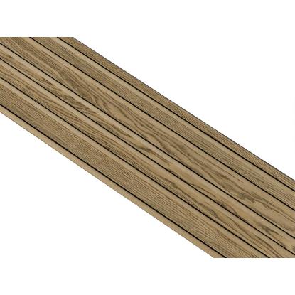 I-Wood Medio+ Mixed akustikpanel, mørkebrun olieret, brun filt og sort kerne, egefiner, 17 x 300 mm
