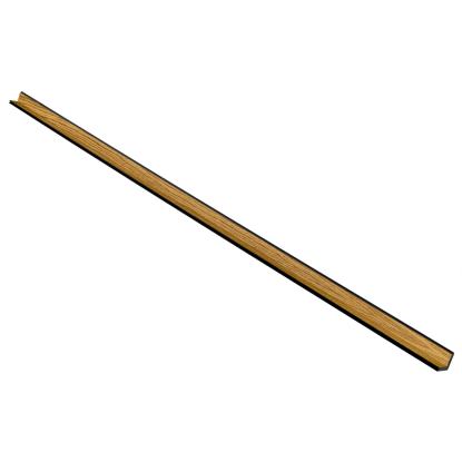 I-Wood UniPanel indvendigt hjørne, brun olieret, sort kerne, egefiner, 17 x 55 x 2780 mm