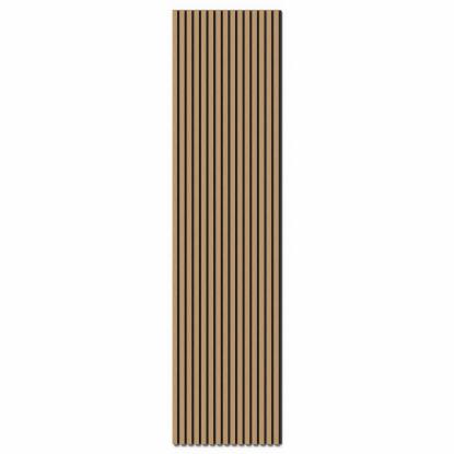 FOG & VENØ Fjordwall akustikpanel, eg, sort MDF, sort filt, 600 x 2400 x 19 mm