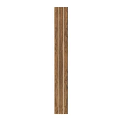 I-Wood Basic 3-lamel akustikpanel, klar olieret, beige filt og sort kerne, valnøddefiner, 17 x 300 mm 