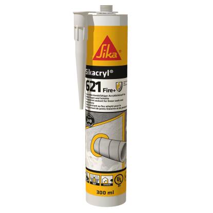 Sikacryl-621 Fire+ brandresistent fugemasse i patron, hvid - 300 ml